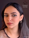 32788 حلق لوكس ماركة ماريا عمود فضه تكه جولد قلب سيراميك ابيض واسود