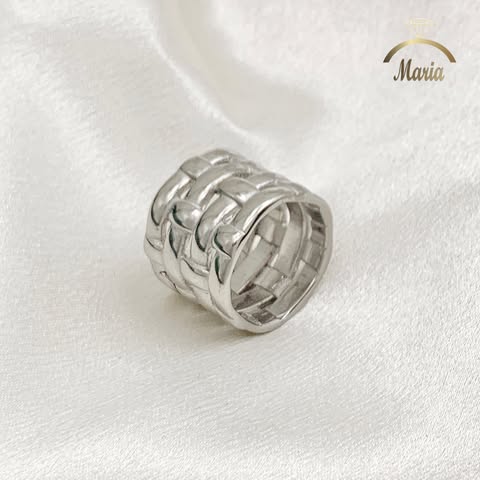 101897 خاتم ستانلس لوكس سلفر عيار 316 عالي الجودة