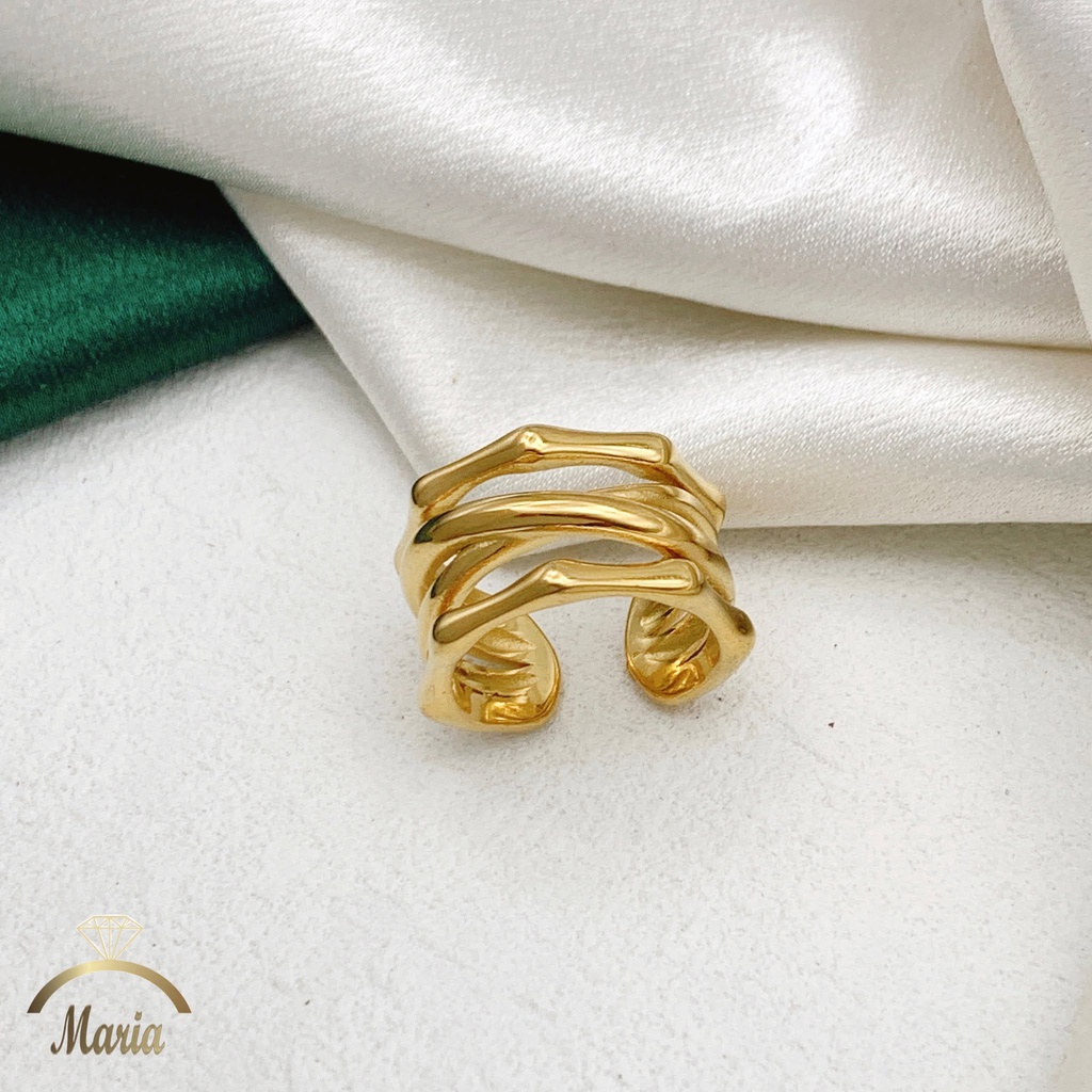 101829 خاتم ستانلس لوكس جولد عيار 316 عالي الجودة